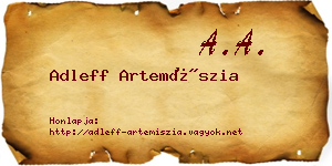 Adleff Artemíszia névjegykártya